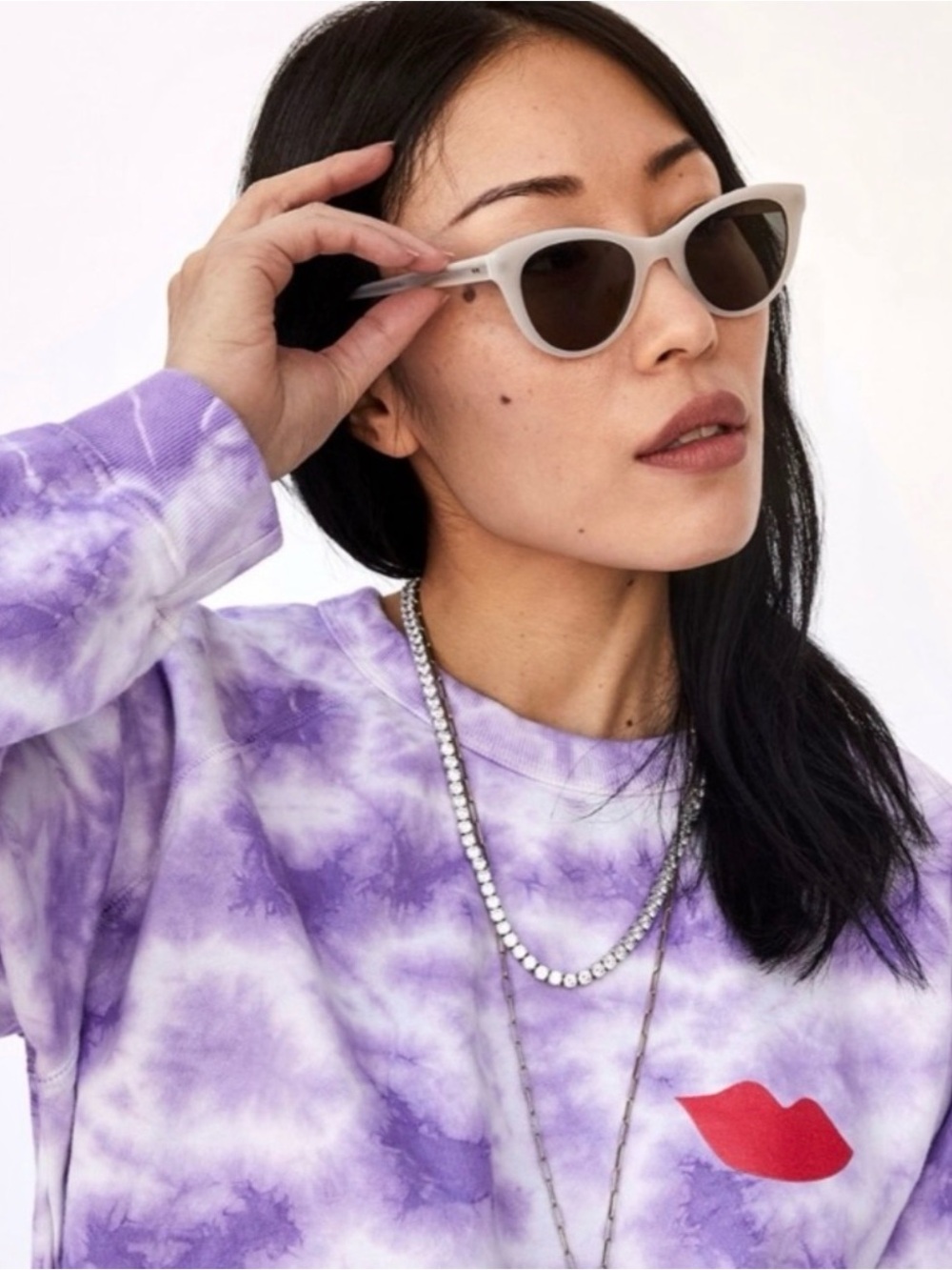 Clare V Violet Tie Dye Sweatshirt